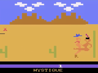 Custer's Revenge title screen for Atari 2600